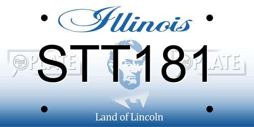 STT181 Illinois License Plate