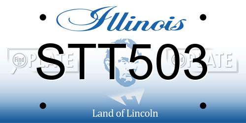 STT503 Illinois License Plate