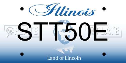 STT50E Illinois License Plate
