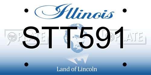 STT591 Illinois License Plate