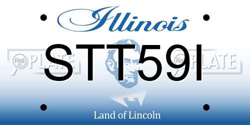 STT59I Illinois License Plate