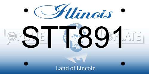 STT891 Illinois License Plate