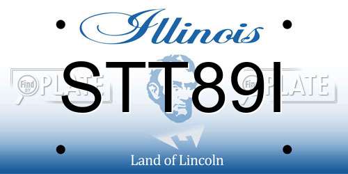 STT89I Illinois License Plate