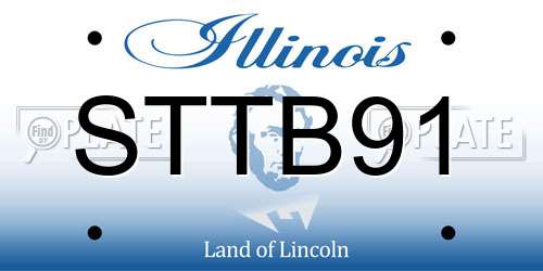 STTB91 Illinois License Plate