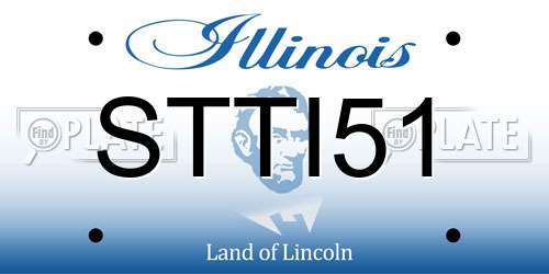 STTI51 Illinois License Plate