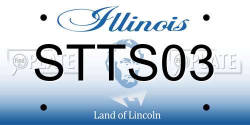 STTS03 Illinois License Plate