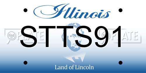 STTS91 Illinois License Plate