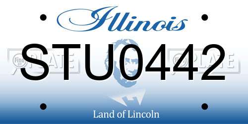 STU0442 Illinois License Plate