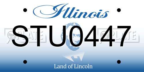 STU0447 Illinois License Plate