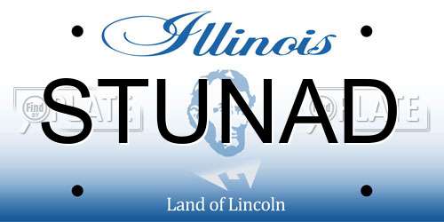 STUNAD Illinois License Plate
