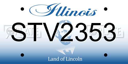 STV2353 Illinois License Plate