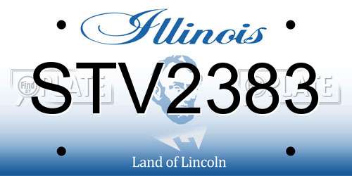 STV2383 Illinois License Plate