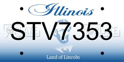 STV7353 Illinois License Plate