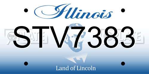 STV7383 Illinois License Plate