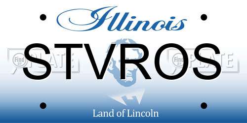 STVROS Illinois License Plate