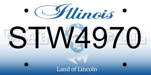 STW4970 Illinois License Plate