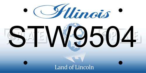 STW9504 Illinois License Plate