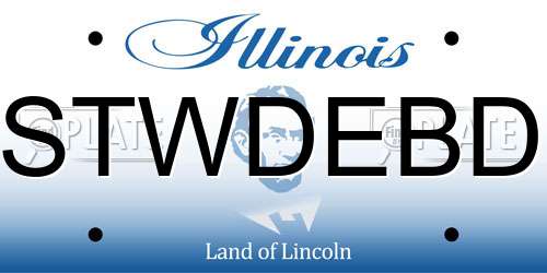 STWDEBD Illinois License Plate