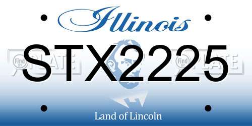 STX2225 Illinois License Plate