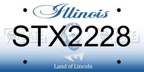 STX2228 Illinois License Plate