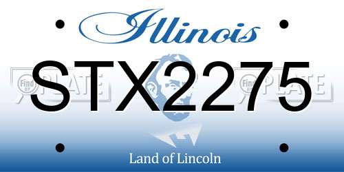 STX2275 Illinois License Plate