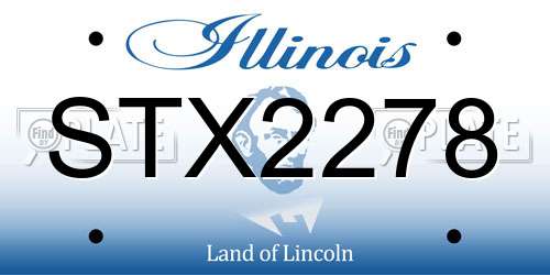 STX2278 Illinois License Plate