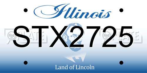 STX2725 Illinois License Plate