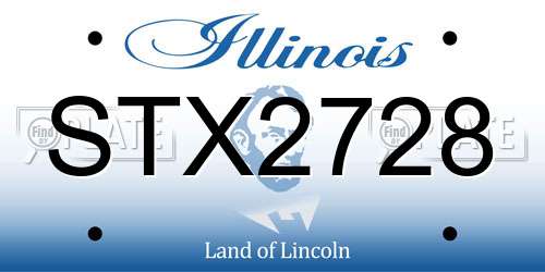 STX2728 Illinois License Plate