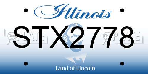 STX2778 Illinois License Plate