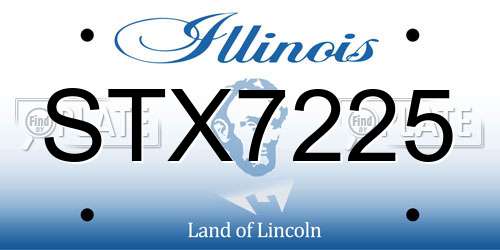 STX7225 Illinois License Plate