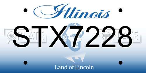 STX7228 Illinois License Plate