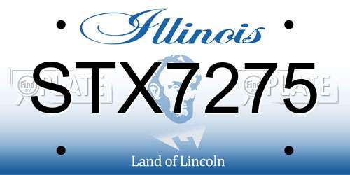 STX7275 Illinois License Plate