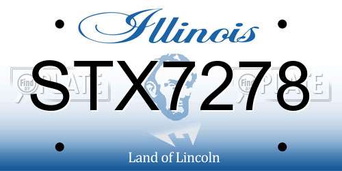 STX7278 Illinois License Plate