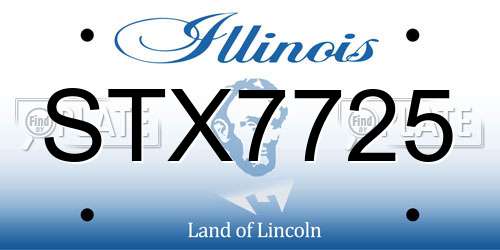 STX7725 Illinois License Plate