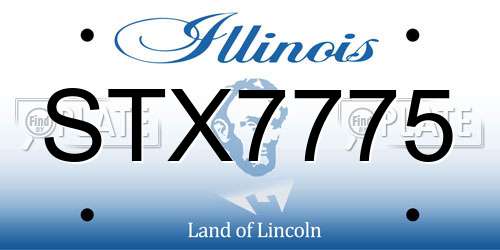STX7775 Illinois License Plate
