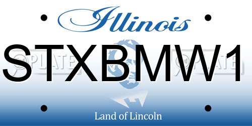 STXBMW1 Illinois License Plate