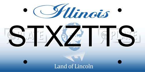 STXZTTS Illinois License Plate