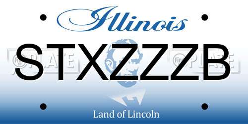 STXZZZB Illinois License Plate