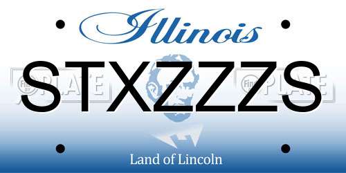 STXZZZS Illinois License Plate