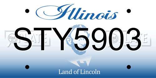 STY5903 Illinois License Plate