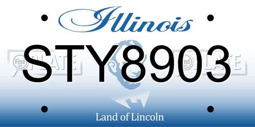 STY8903 Illinois License Plate