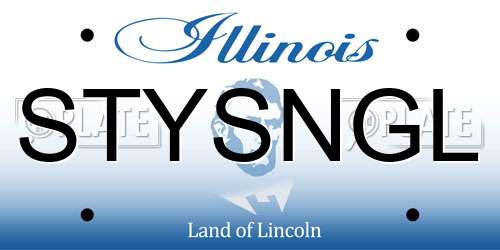 STYSNGL Illinois License Plate