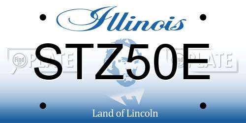 STZ50E Illinois License Plate