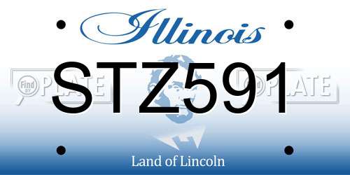 STZ591 Illinois License Plate