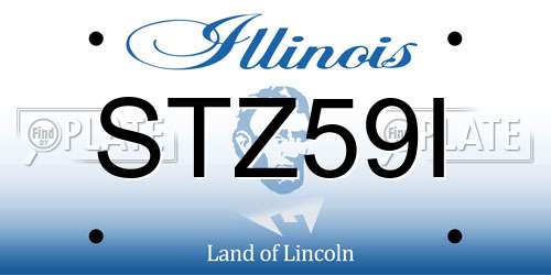 STZ59I Illinois License Plate