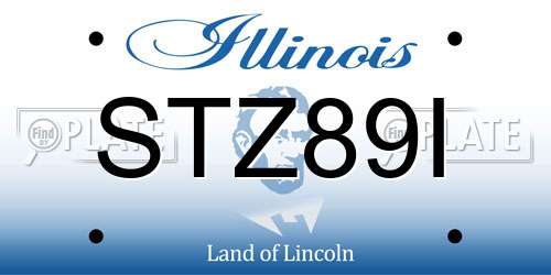 STZ89I Illinois License Plate