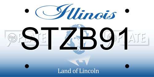 STZB91 Illinois License Plate