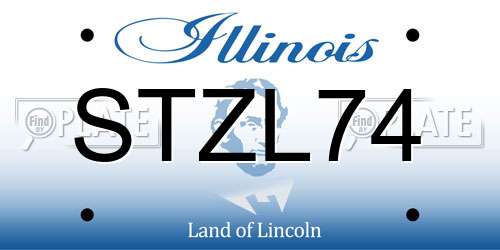 STZL74 Illinois License Plate