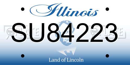 SU84223 Illinois License Plate