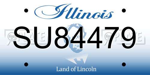SU84479 Illinois License Plate